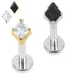 Titanium Internally Threaded Labrets 1.2mm - Titanium French Cut Diamond