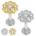 Titanium Internally Threaded Labrets 1.2mm - Titanium Jewelled Lotus Mandala