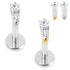 Titanium Internally Threaded Labrets 1.2mm - Titanium Jewelled Tapered Baguette