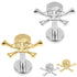 Titanium Internally Threaded Labrets 1.2mm - Titanium Jolly Roger