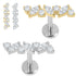 Titanium Internally Threaded Labrets 1.2mm - Titanium Ostara