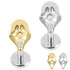 Titanium Internally Threaded Labrets 1.2mm - Titanium The Shrieker