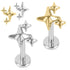 Titanium Internally Threaded Labrets 1.2mm - Titanium Three Kings Star