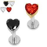 Titanium Internally Threaded Labrets 1.2mm - Titanium True Love