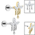 Titanium Internally Threaded Labrets 1.2mm - Titanium Yuzuru