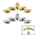 Titanium Marquise Pebble Crescent for Internal Thread shafts in 1.2mm