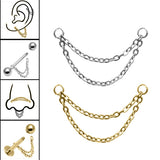 Titanium Piercing Double Connector Chains