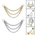Titanium Piercing Triple Connector Chains