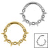 Titanium Spiked Chain Hinged Clicker Ring