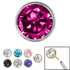 Titanium Threadless (Bend fit) Bezel Set Jewelled Balls