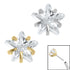 Titanium Threadless (Bend fit) Claw Set CZ Jewelled Star