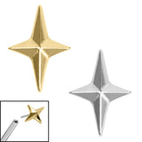 Titanium Threadless (Bend fit) Titanium Guiding Star
