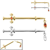 Titanium Threadless Jewelled - Excelsior Nipple Bar