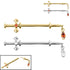 Titanium Threadless Jewelled - Excelsior Nipple Bar