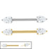Titanium Threadless Jewelled Pear Drop Nipple Bar