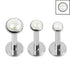 Titanium Threadless Labrets - Titanium (Bend-fit) Pearl Disks 