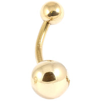 Zircon Titanium Belly Bars 1.6mm (Gold colour)