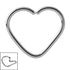 Steel Continuous Heart Twist Rings
