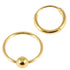 Gold Plated Silver Hoops, Earrings