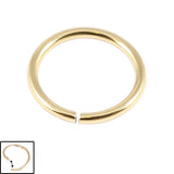 Zircon Steel Continuous Twist Rings (Gold colour PVD) (Seamless Ring)
