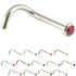 Steel Jewelled Nose Stud (2.35mm head)