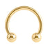 Zircon Steel Circular Barbells (CBB) (Horseshoes) (Gold colour PVD)