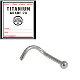 Sterile Titanium Nose Studs - Ball