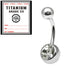 Sterile Titanium Jewelled Belly Bars