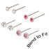 Silver Studs - Tiny Jewelled Nose Studs