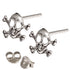 Silver Studs - Silver Skull and Crossbones Earrings