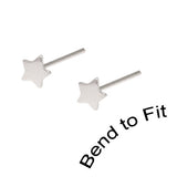 Silver Studs - Mixed Silver Star Nose Studs