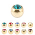 Zircon Steel Jewelled Balls 1.2mm (Gold colour PVD)