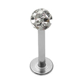 Smooth Glitzy Ball Labrets 1.2mm gauge