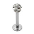 Smooth Glitzy Ball Labrets 1.2mm gauge