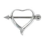 Heart Nipple Shield with Bar
