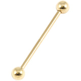 Zircon Steel Industrial Scaffold Barbells 1.6mm 30-40mm (Gold colour PVD)