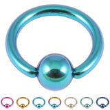 Titanium BCR with Titanium Ball 1.6mm gauge
