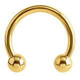 Gold Plated Steel Circular Barbells (CBB) (Horseshoes)