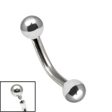 Titanium Internally Threaded Curved Bar 1.6mm