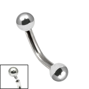 Titanium Internally Threaded Curved Bar 1.6mm