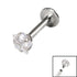Titanium Internally Threaded Labrets 1.2mm - Steel Claw Set Jewelled Star
