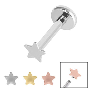Titanium Internally Threaded Labrets 1.2mm - Star
