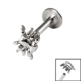 Titanium Internally Threaded Labrets 1.2mm - Spider