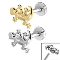 Titanium Internally Threaded Labrets 1.2mm - Gecko