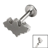 Titanium Internally Threaded Labrets 1.2mm - Bat