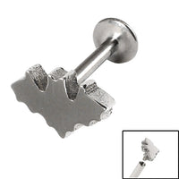 Titanium Internally Threaded Labrets 1.2mm - Bat