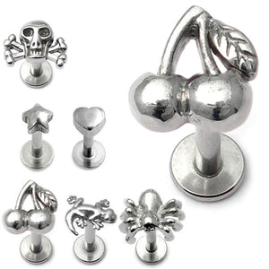 Steel Labret with Cast Steel Attachment 1.2mm