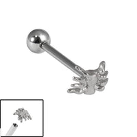 Titanium Internally Threaded Micro Barbells 1.2mm - Spider
