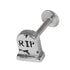Steel Labret with RIP Headstone Attachment 1.2mm