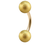 Zircon Steel Curved Bars with Shimmer Balls 1.6mm 4-4mm 5-5mm balls